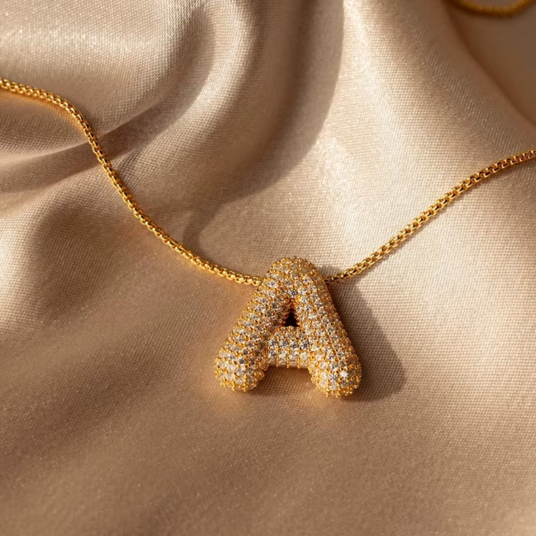 ICED BUBBLE LETTER NECKLACE